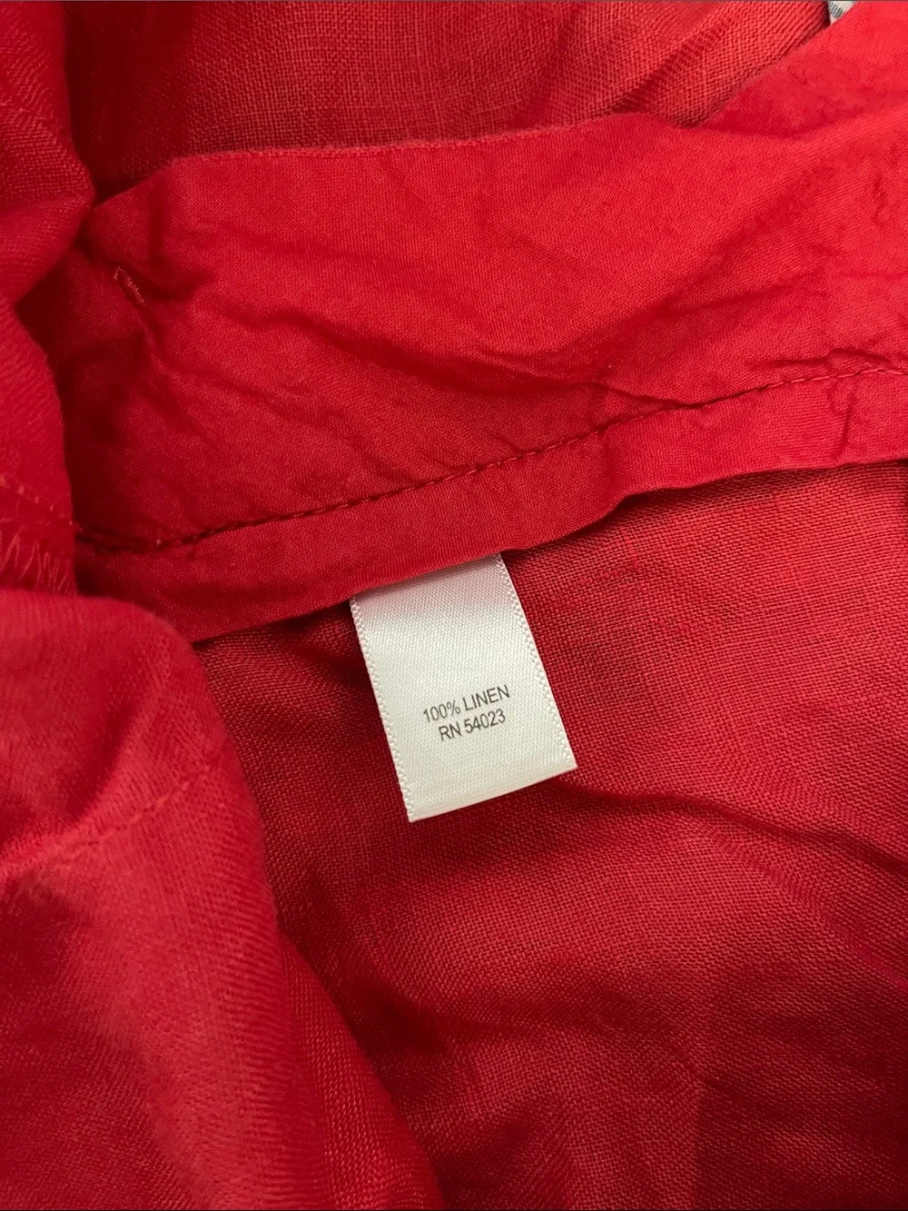 Banana Republic women’s red Wide-Leg linen Pants